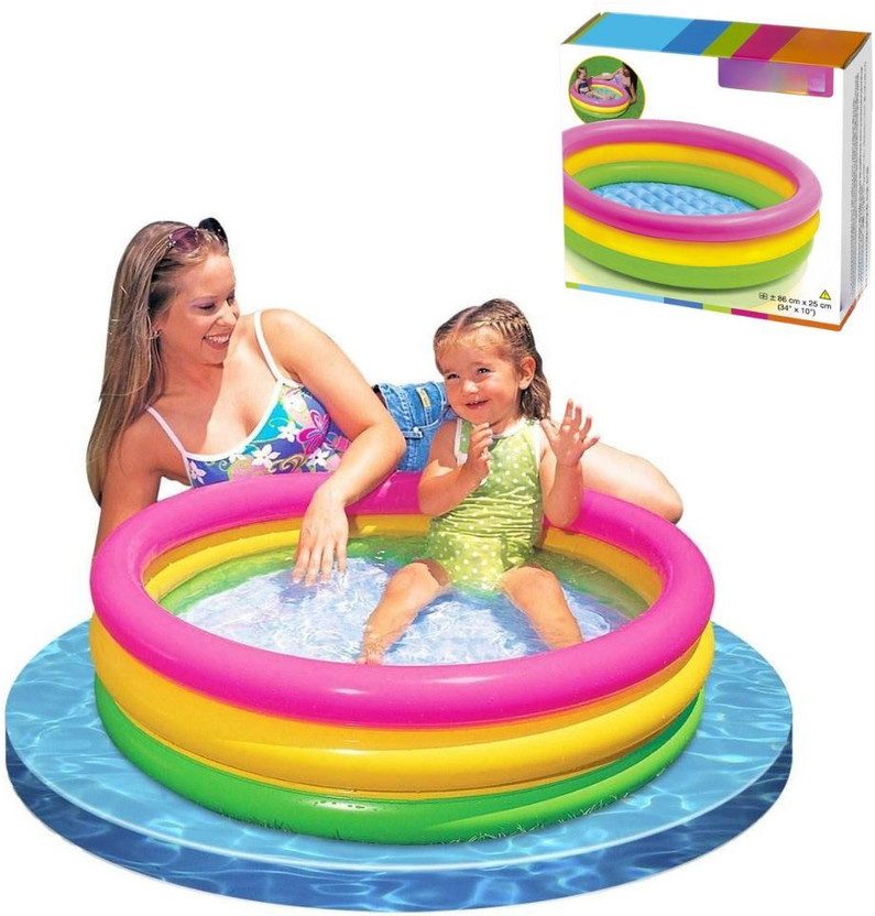 ArrowMax Swimming Pool For Toddlers Kids 3 feet Home Play Swim Inflatable Swimming Pool(Multicolor)