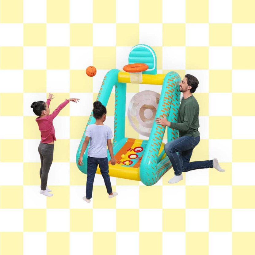KinderTales Inflatable Sports Activity(IND*95746) Center for Kids Inflatable Ball Pits(Multicolor)