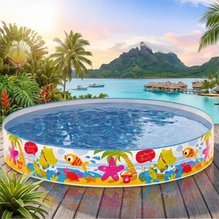 KinderTales Without Air Home Inflatable (IND*1082)Swimming Pool Inflatable Swimming Pool(Multicolor)