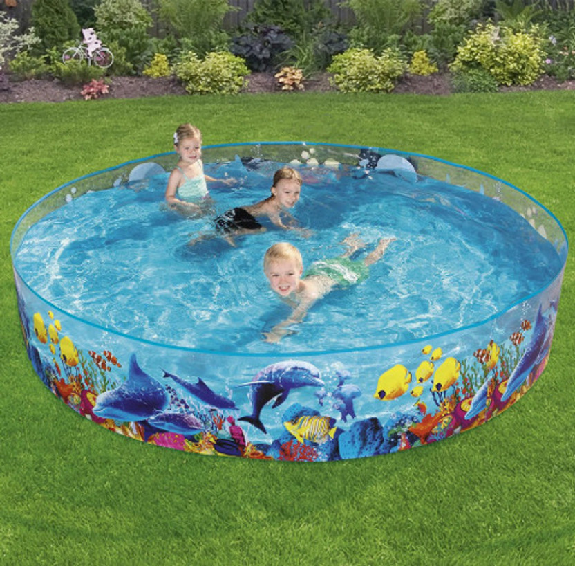KinderTales Swimming Pool for Kids(IND*75674) Without Air Home Garden Inflatable Swimming Pool(Multicolor)
