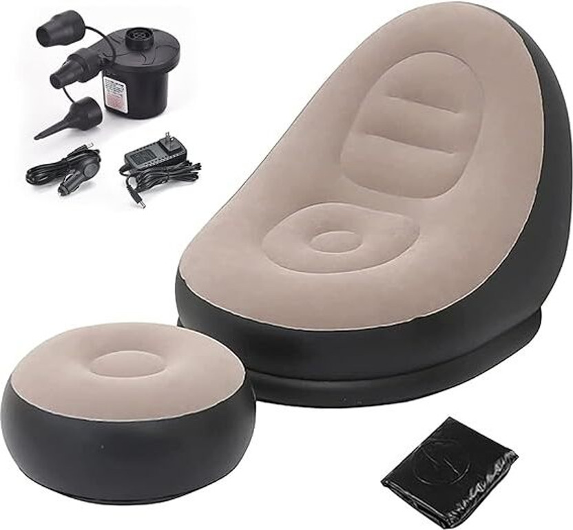 KLURIZ SOFA-CHAIR Leatherette 2 Seater Inflatable Sofa(Color - Multicolour, DIY(Do-It-Yourself))