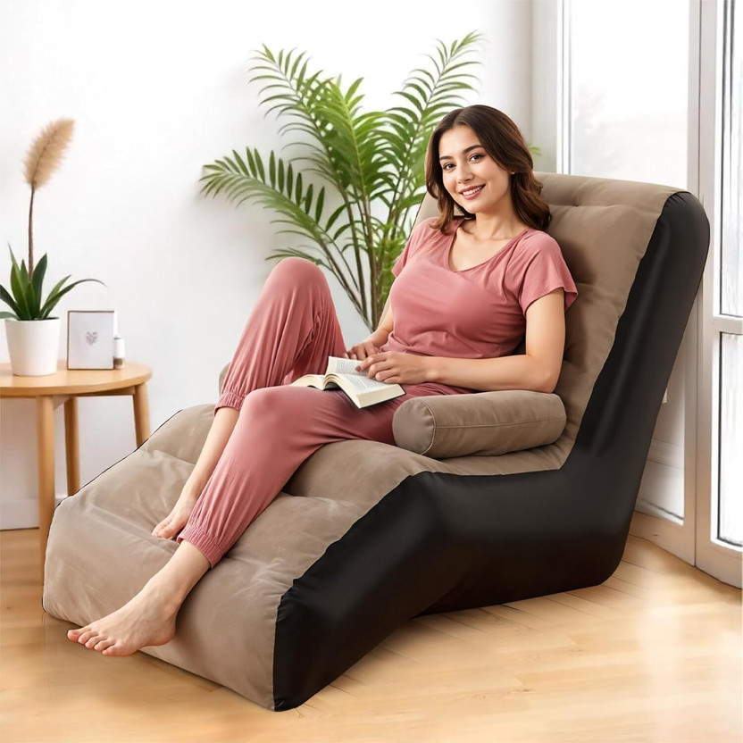 MENDAPARA MENDAPARA SALES Inflatable Sofa Chair Folding Lounge Bed Set Portable Recliner with Air Pump Polyester 1 Seater Inflatable Sofa(Color - Multicolor, Knock Down) - Flipkart Deal