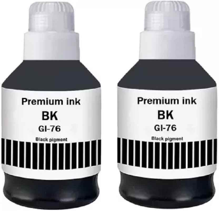 spotink GI-76 Premium Ink Compatible Bulk Bottle Water Based Refill Ink for Canon MAXIFY Black - Twin Pack Ink Toner