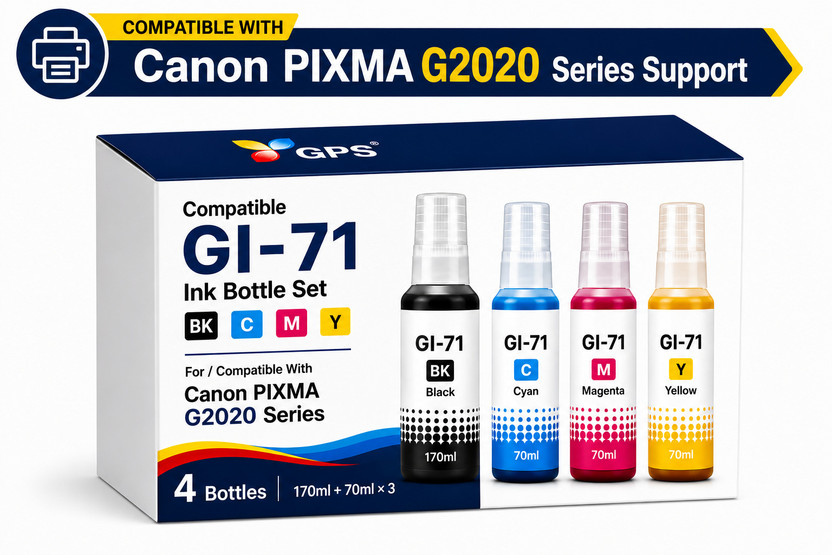 Canon GPS Colour Your Dreams Canon PIXMA G2020 Series Support Compatible Ink Bottle Set Black + Tri Color Combo Pack Ink Bottle - Flipkart Deal