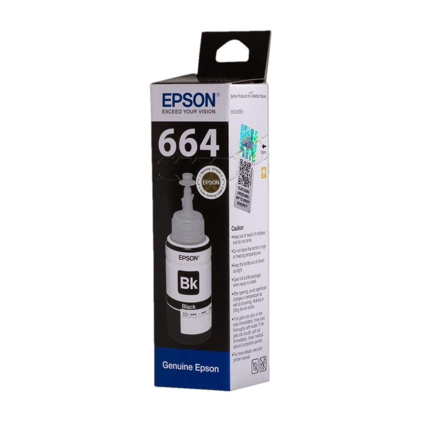 Epson T664 70 ml for L360/L350/L380/L100/L200/L565/L555/L130/L1300 Black Ink Bottle