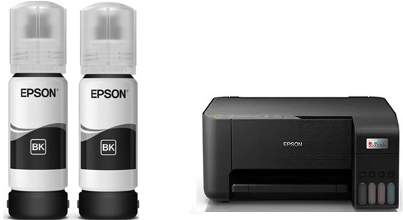 EPS ORIGINAL Epson L3252 All In One Ink Tank Wifi Color Printer SET OF 2 Black Ink Bottle