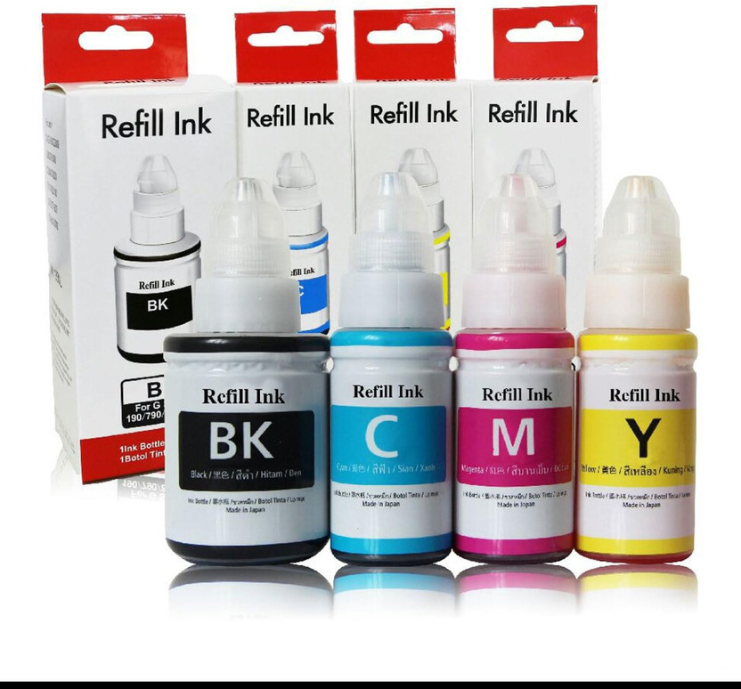 Canon Ezigo ink compatible for canon printer G1010,G2000,G2010,G2012,G3000,G3010,G3012,G4010 Black + Tri Color Combo Pack Ink Bottle - Flipkart Deal