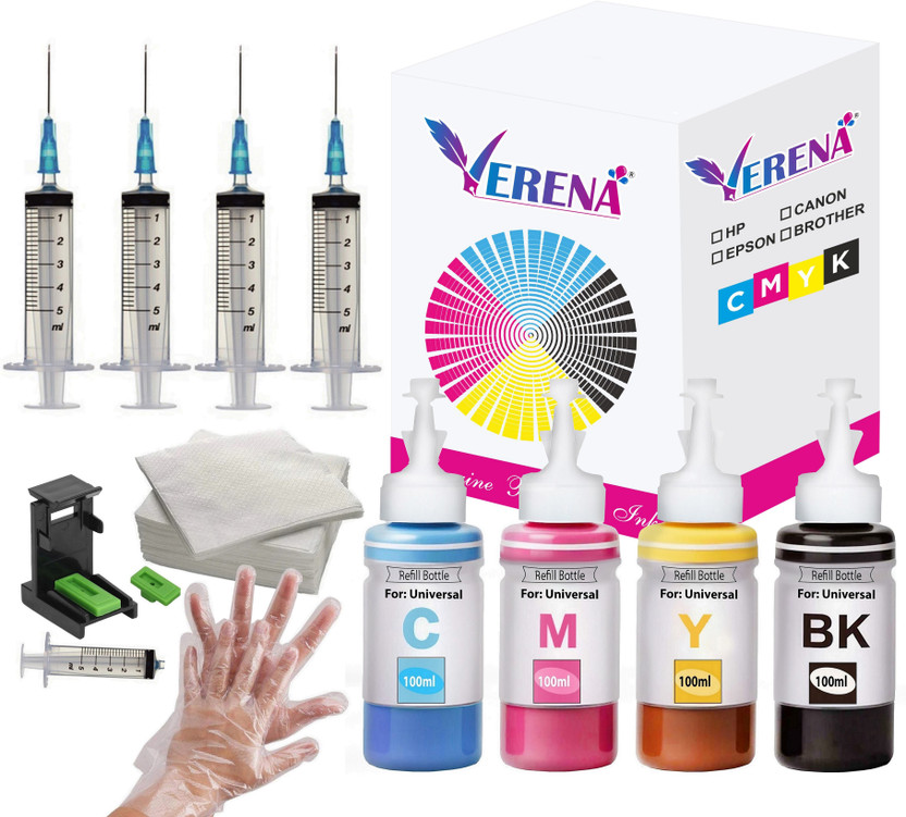 verena Refill Ink Kit set Compatible For PG-745XL & PG-746XL ink Cartridges Black + Tri Color Combo Pack Ink Cartridge