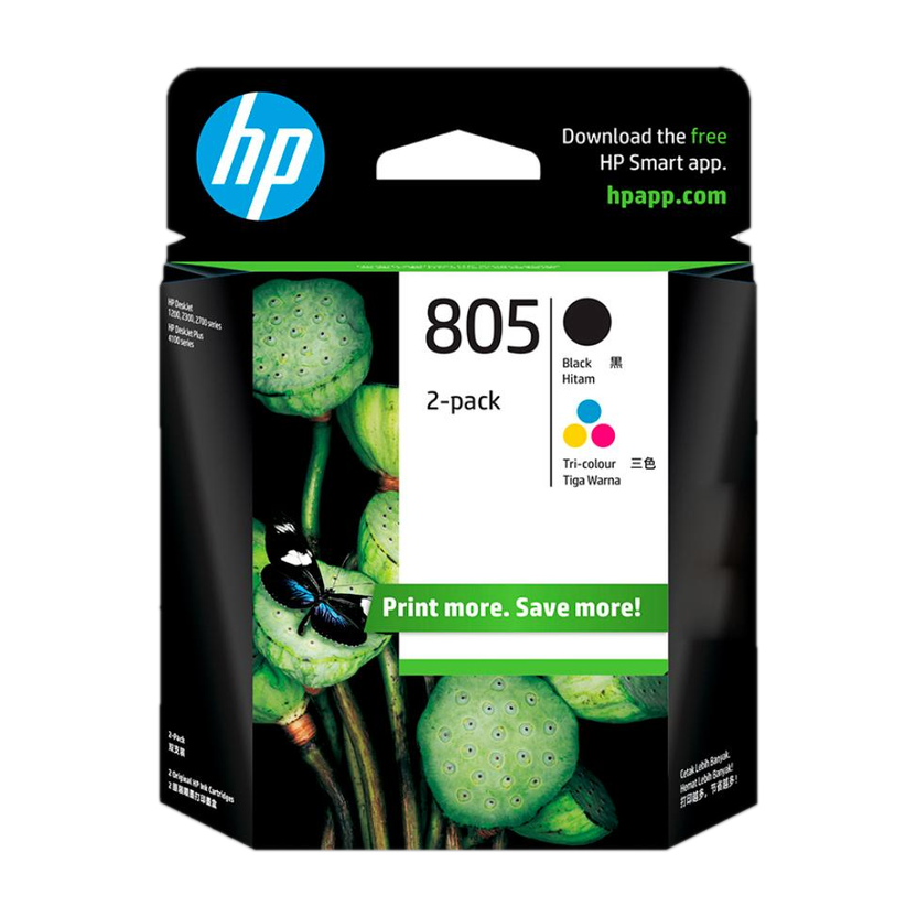 HP 805 Black + Tri Color Combo Pack Ink Cartridge