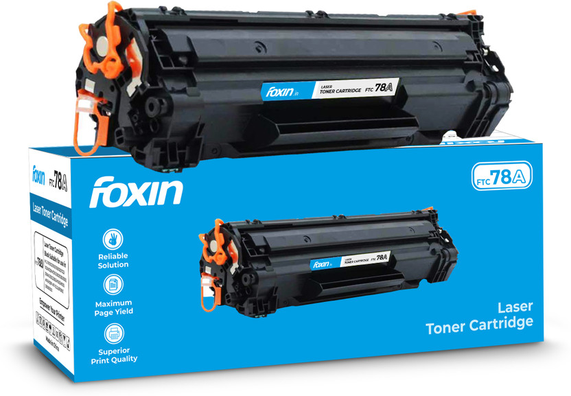 Foxin FTC 78A Black Laser Toner Cartridge Compatible with HP and Canon Printers, Black Ink Toner