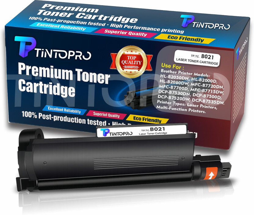 TintoPro TN-B021 Black Toner for Bro. DCP-B7530DN B7535DW B7500D HL-B2050DN B2000D Black Ink Toner