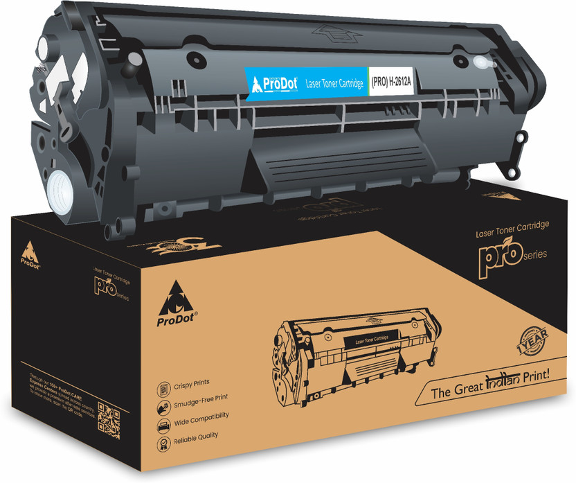 PRODOT H-2612A Laser Toner Cartridge for HP Q2612A & Canon CRG 303/703/FX-9/FX-10 Black Ink Cartridge