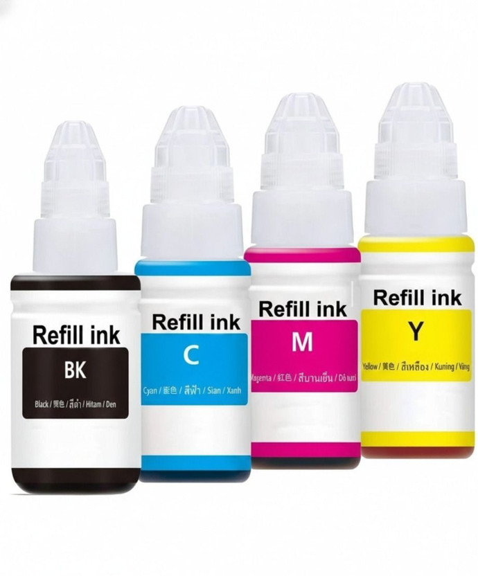 INKRITE GI-790 Refill Ink For Canon G1000,G1010,G2000,G2010,G2012,G3010,G3012 Printers Black + Tri Color Combo Pack Ink Bottle