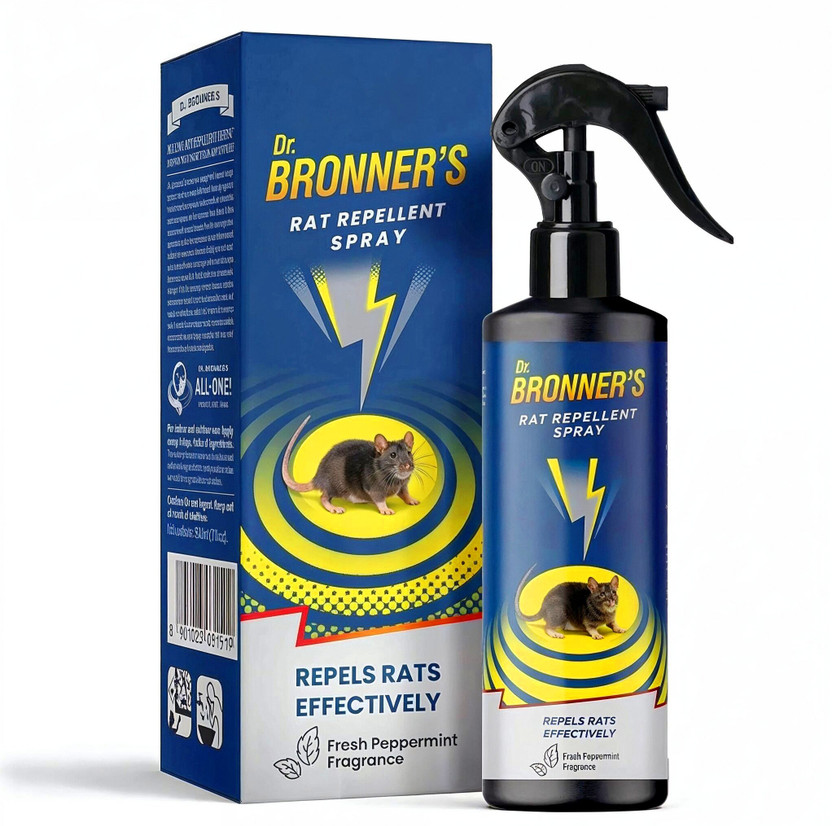 Dr.Bronner's Rat Repellent Spray for Car Engine & Home | Rat Killer Spray Rodent Control(250 ml)