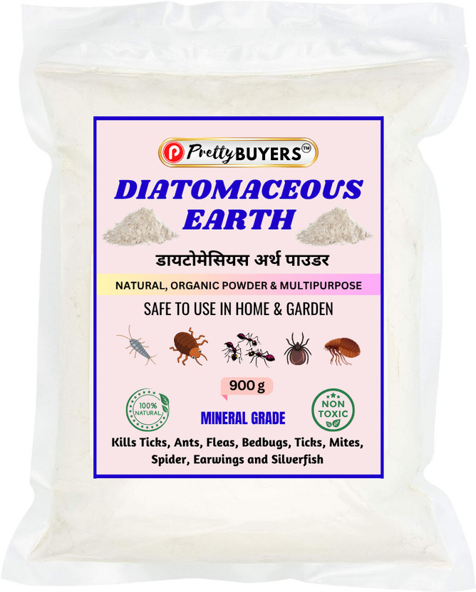 PrettyBUYERS Natural Diatomaceous Earth | Organic Pest Control Powder For Garden(900 g)
