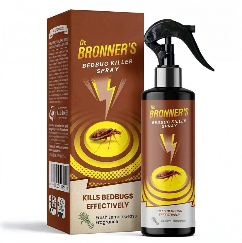 Dr.Bronner's Herbal Bed Bug Spray 200ml Eliminates Bed Bug Colony in 10 Minutes 100% Organic(200 ml)