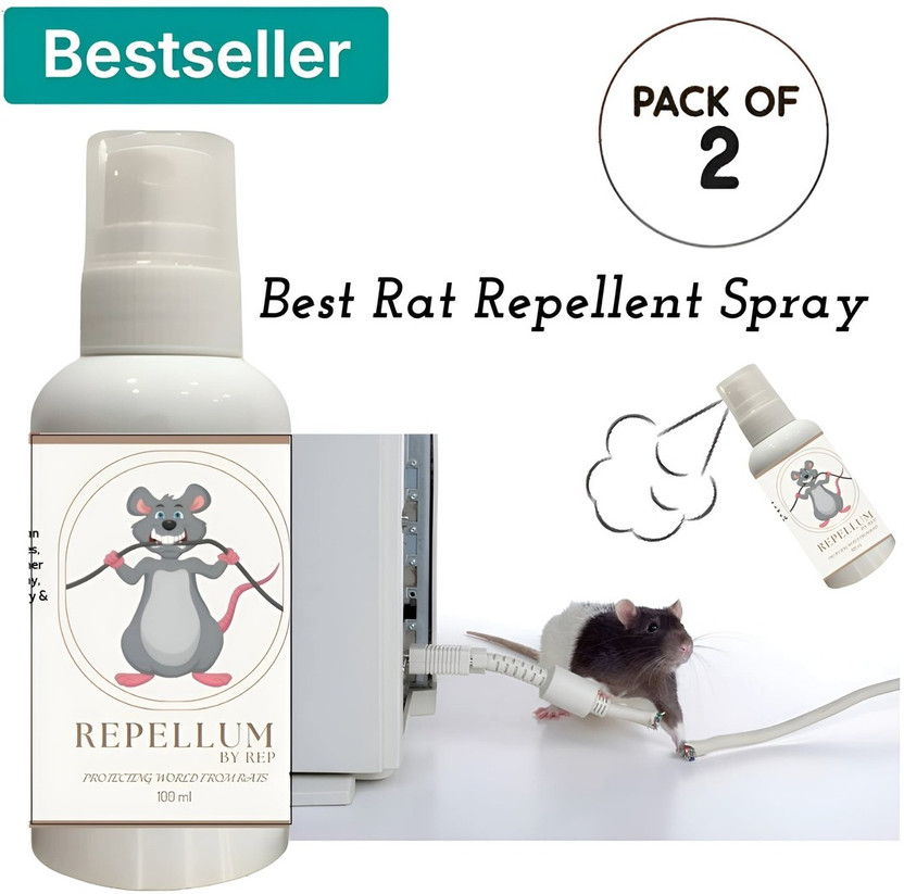 Rep REPELLUM X1 Rat and Insect Repellent Spray for Cars , Houses and Machinery(2 x 100 ml)