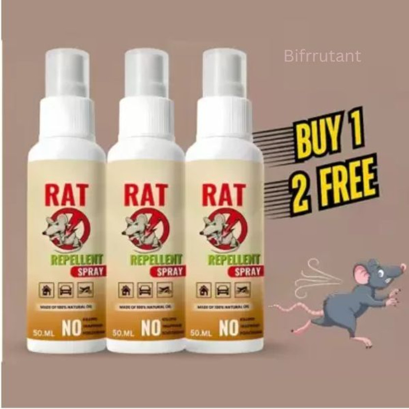 BIFRRUTANT Rat Repellent Spray Quick Rat Control(3 x 16.67 ml)