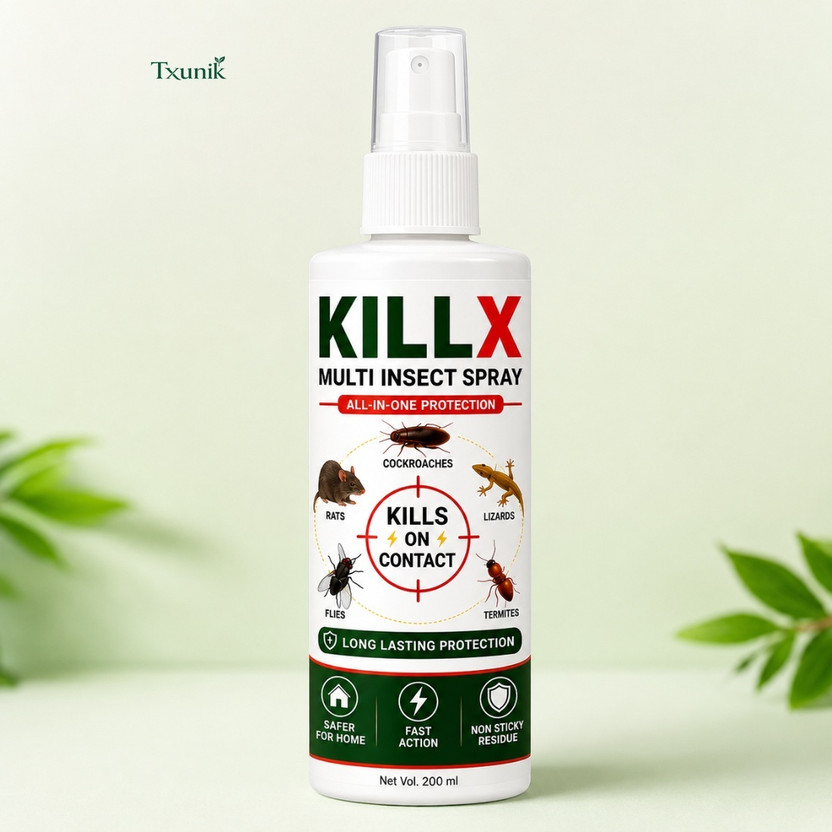 Txunik Killx Multi Insect Spray Plant Based Household Pest Control(50 ml)