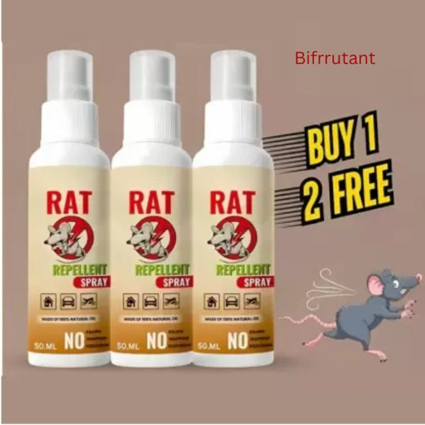 BIFRRUTANT Rat Repellent Spray Pest Control Solution(3 x 16.67 ml)