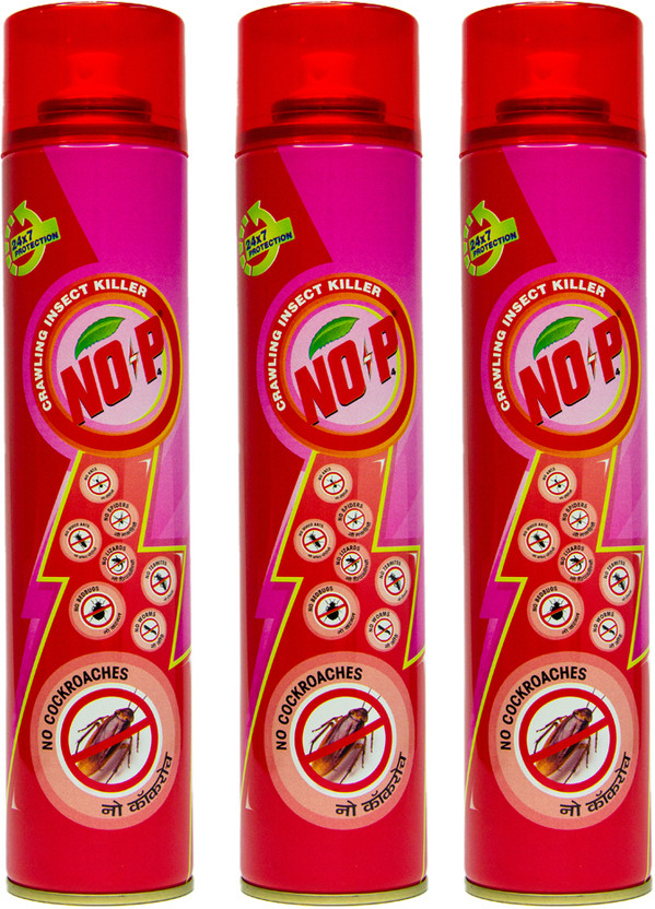 no-p Crawling Insect Killer Spray| Multi Action |2% Propoxur|(3 x 320 ml)