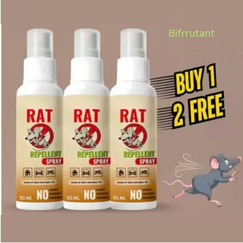 BIFRRUTANT Rat Repellent Spray Easy to Use Rat Control(3 x 16.67 ml)