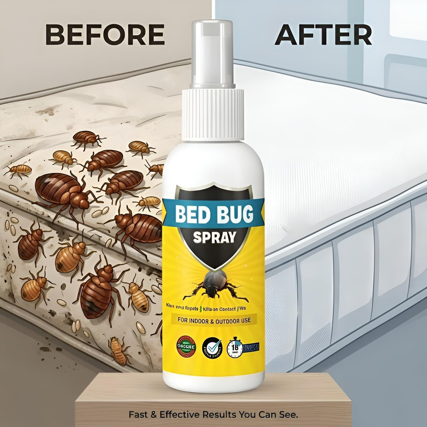 Klencare Powerful Bed Bug Repellent Spray Long Lasting Effect Spray(100 ml)