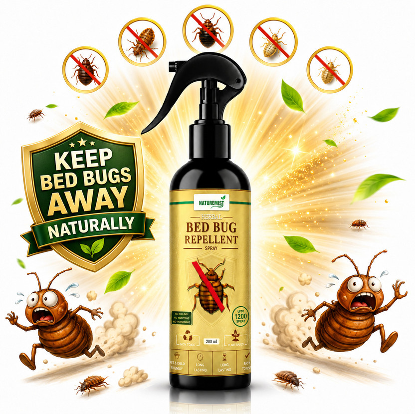 Naturemist Bedbug Killer Strong Spray, Bed Bugs Spray For Mattress, Bed Bug Repellent Spray(200 ml)
