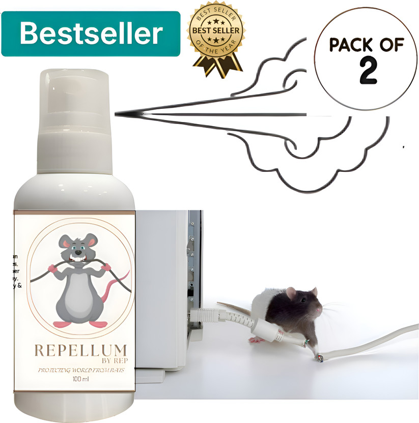 Rep REPELLUM X2 Rat and Insect Repellent Spray for Cars , Houses and Machinery(2 x 100 ml)