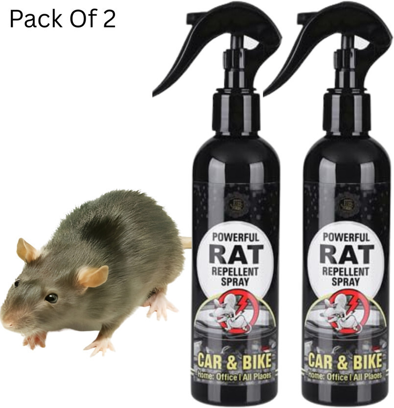 EYS Rat Repellent - Natural Oil Based Powerful Formula For Rat & Rodent Control(2 x 200 ml)