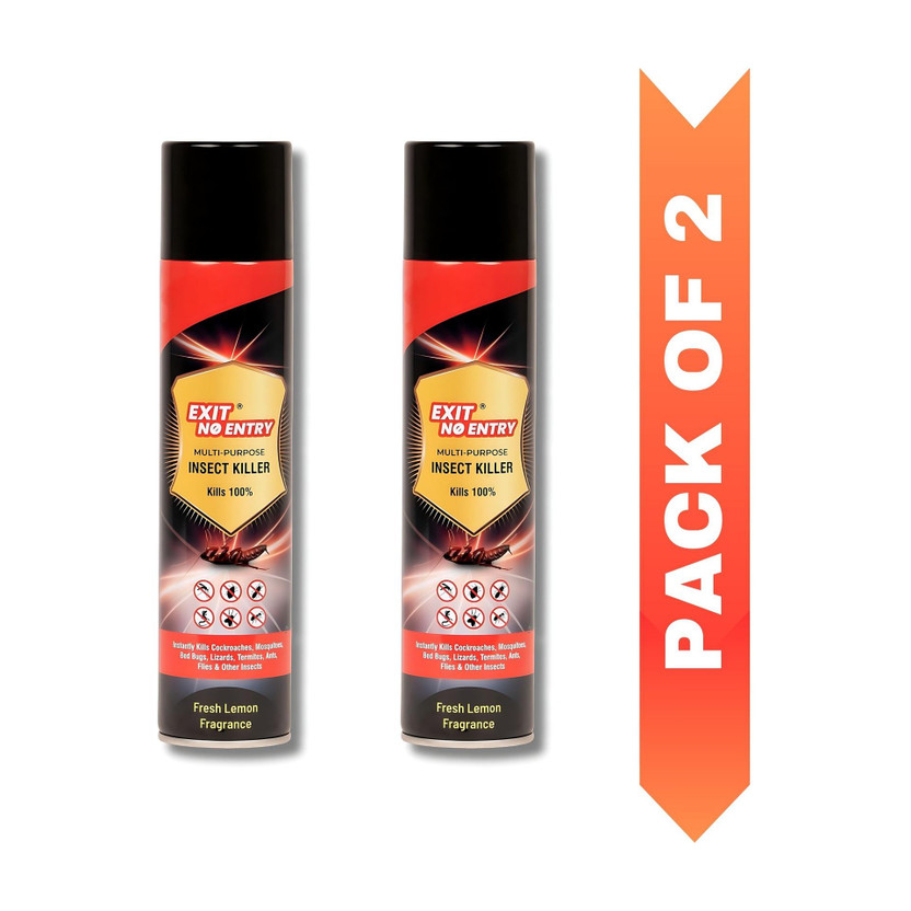 Exit No Entry Multi Insects Killer Spray | Insect Repellents | Pet Safe | Eco-Friendly(2 x 320 ml)