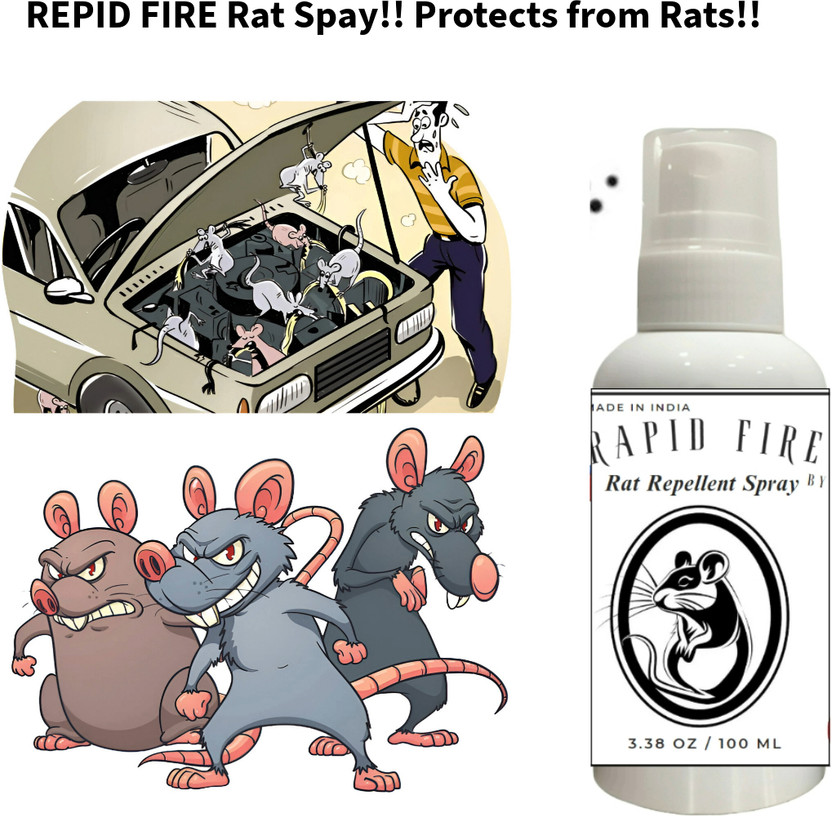 Rep RAPID FIRE X1 Rat and Insect Repellent Spray for Cars , Houses and Machinery(2 x 100 ml)