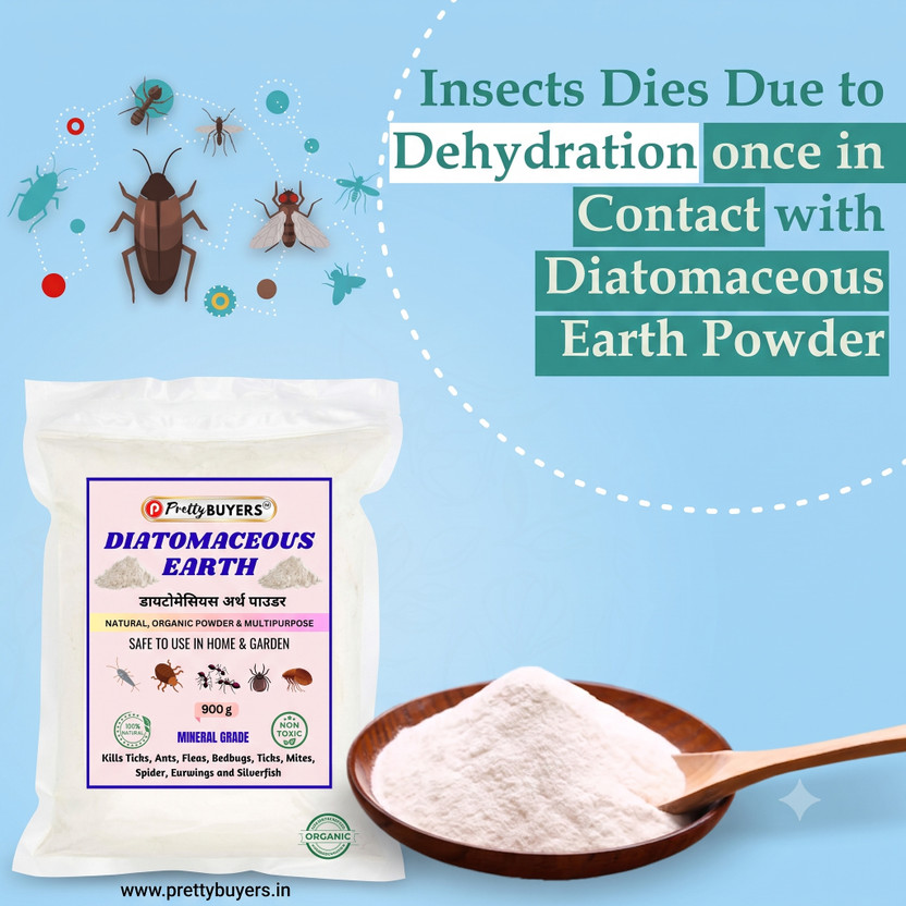 PrettyBUYERS PrettyBUYERS Diatomaceous Earth Powder | Natural Pest Control Powder for Bedbugs(900 g) - Flipkart Deal