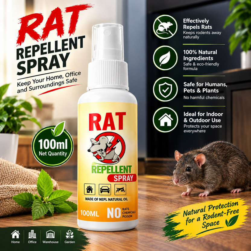 VEPROXVOV VEPROXVOV Rat Repellent Spray | Natural Rat Control Spray for Household & Garden(200 ml) - Flipkart Deal