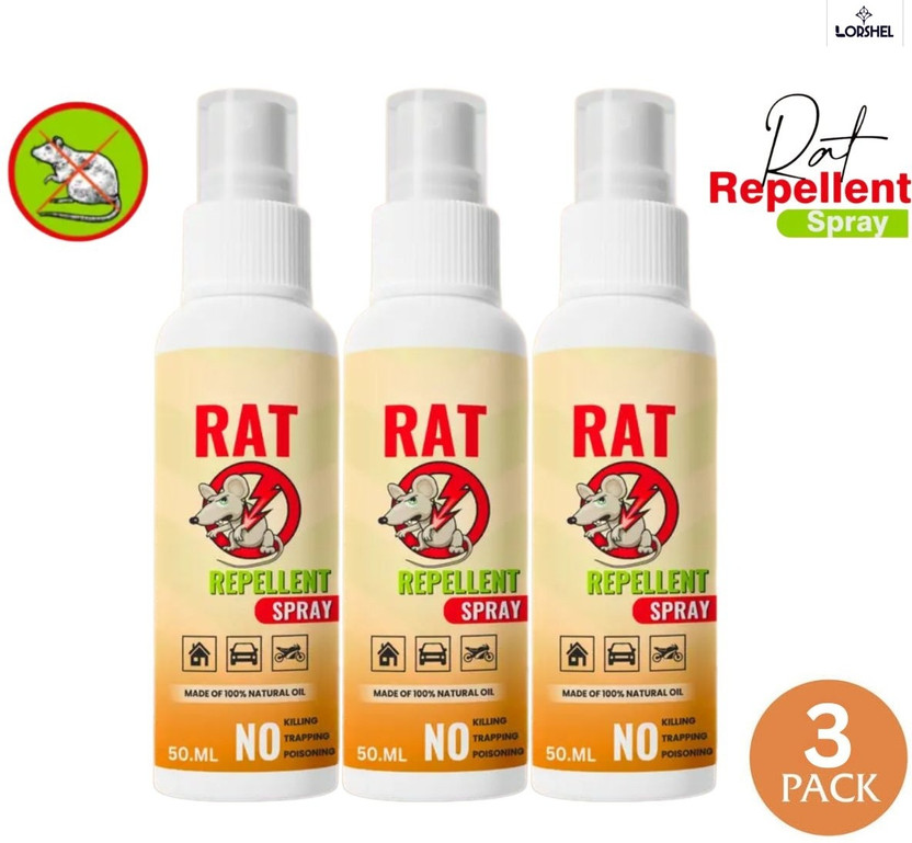 LORSHEL Rat Killer : Effective Rat Control & Keeps Home Pest Free(3 x 50 ml)