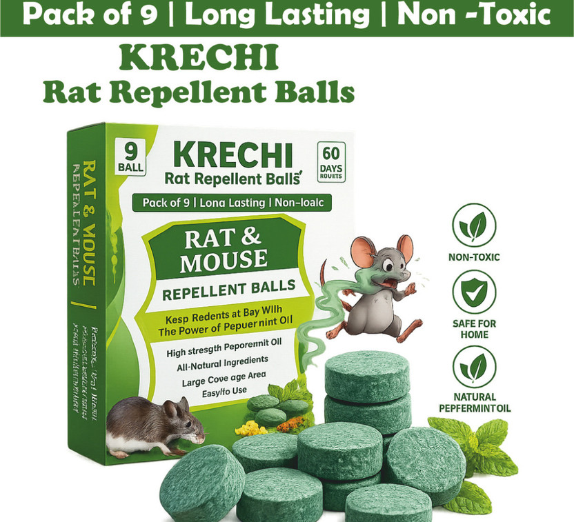krechi Rat Repellent Balls for Car Rodent Repellent to Protect Wires in Car(9 Units)