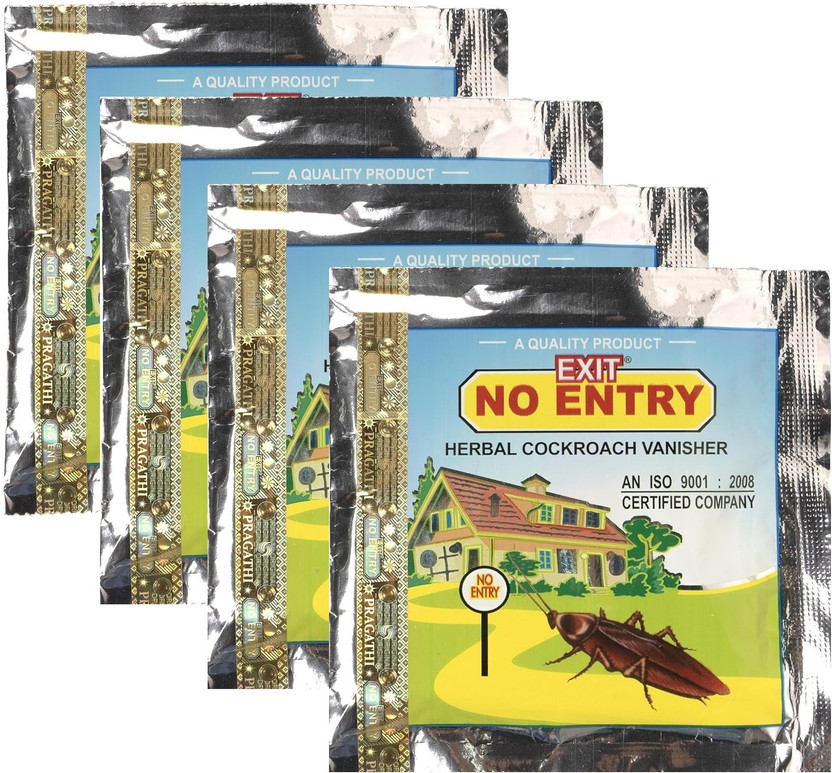 Exit No Entry Herbal Cockroach Vanisher | Odourless | Eco-Friendly | Pet Safe(5 x 50 g)