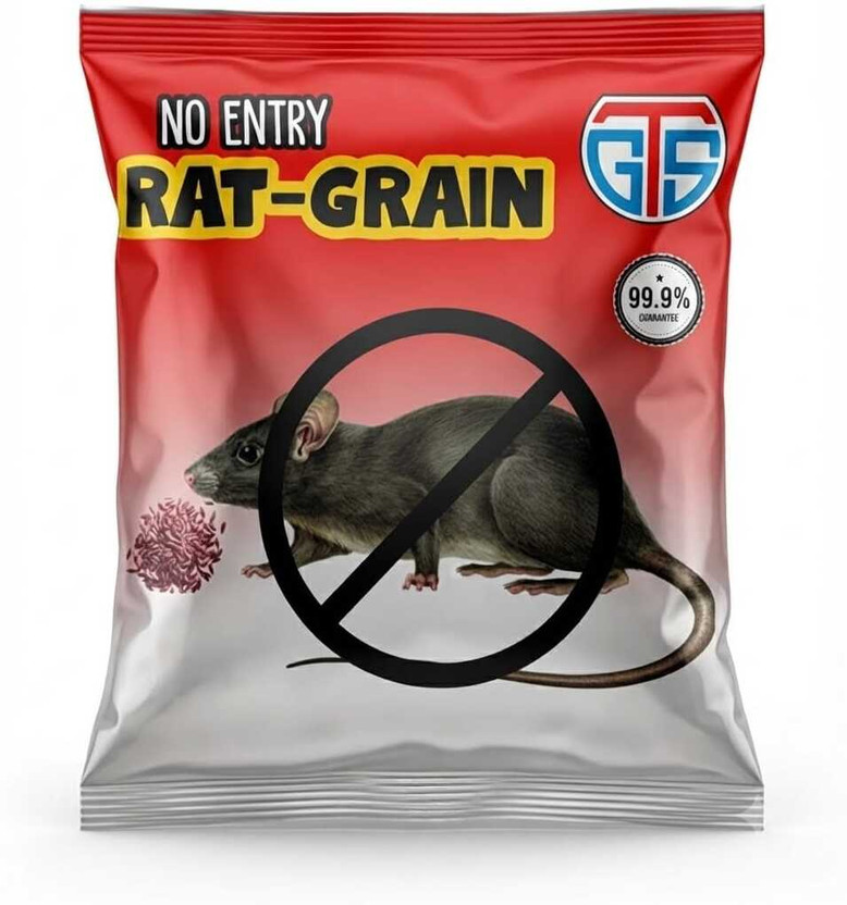 WAVECRAFT DESIGNS No Entry Rat-Grain - Fast Acting Rat Kiler & Rodent Control Pack of 1 (50-Grm)(1 Units)