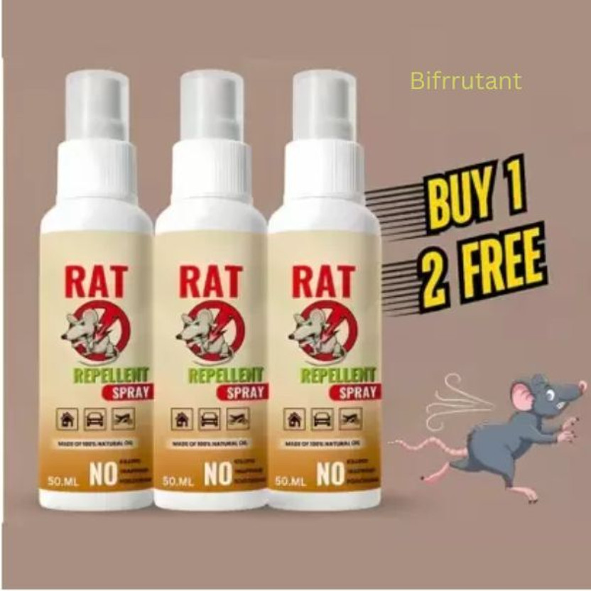 BIFRRUTANT Rat Repellent Spray Home Rat Control(3 x 16.67 ml)