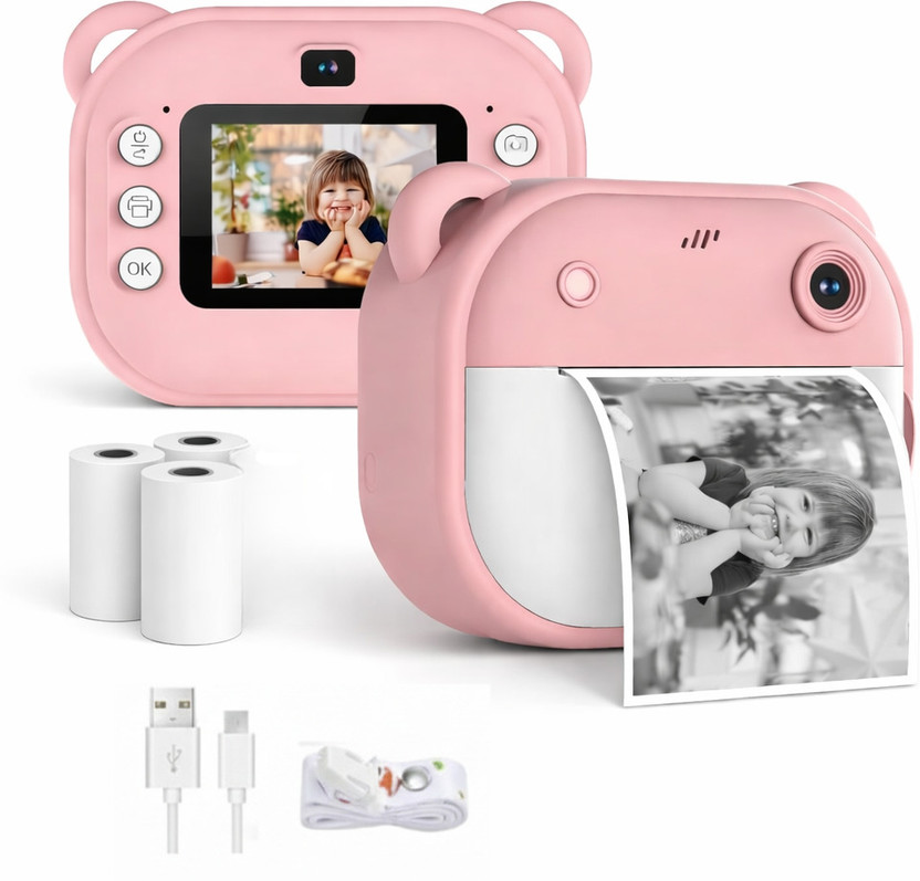 ClickPic Polaroird 48MP Lens with 3 Rolls Included in Box Retro Instant Camera(Multicolor)