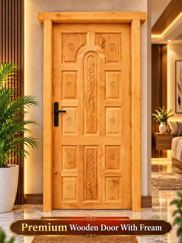 MAA BASHUMATA Premium Wooden Door With Fream Interior Door(Mahogany, Timber)