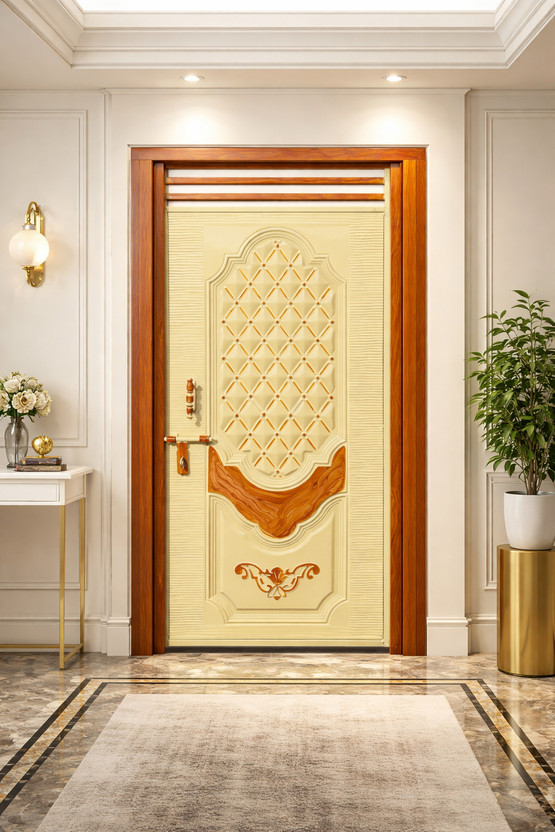 HARSHIT ENT Elite Door India (HI700L) 2.5ft X 6.5ft- with Ventilation Interior Door(Iron)