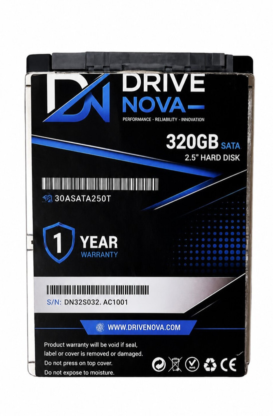 drivenova D3201N 320 GB All in One PC's, Desktop, Laptop, Surveillance Systems Black SATA Internal Hard Disk Drive (HDD) (D3201N)(Interface: SATA, Form Factor: 2.5 Inch)