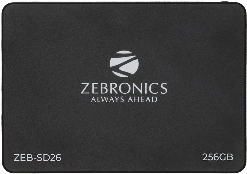 ZEBRONICS ZEB-SD26 256 GB Laptop, Desktop Black SATA III Internal Solid State Drive (SSD) (ZEB-SD26 256 GB Solid State Drive, TLC, SATA II & SATA III Interface)(Interface: SATA III, Form Factor: 2.5 Inch)