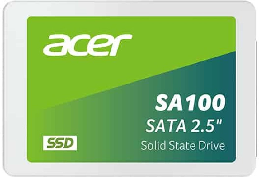 Acer SA100 240 GB Laptop, Desktop, All in One PC's Green, White SATA III Internal Solid State Drive (SSD) (SA100-240GB)(Interface: SATA III, Form Factor: 2.5 Inch)