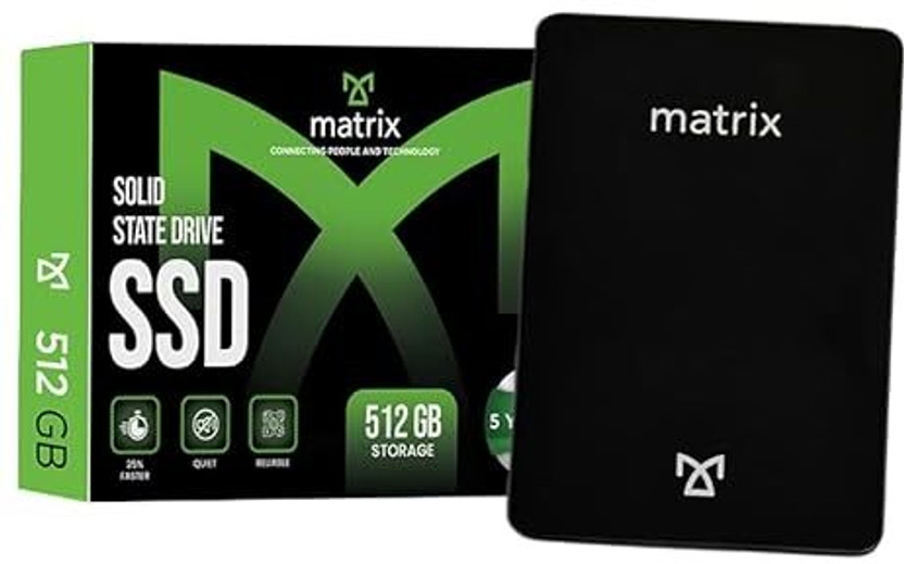 MATRIX ssd 256 GB All in One PC's, Desktop, Servers, Network Attached Storage Black SATA Internal Solid State Drive (SSD) (SATA III 256 GB All in One PC's)(Interface: SATA, Form Factor: 2.5 Inch)