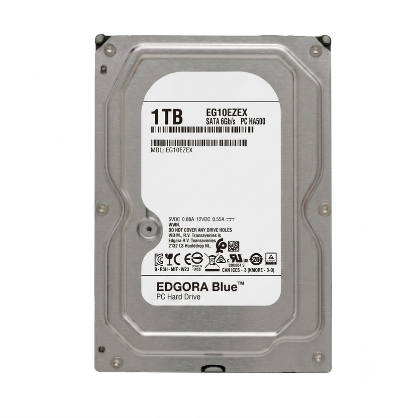 Edgora NR 1 TB All in One PC's, Desktop, Laptop, Network Attached Storage, Servers, Surveillance Systems Silver SATA Internal Hard Disk Drive (HDD) (1TB SATA Hard Drive for Desktop (HDD) 3.5 Inch SATA 6 GB/s 7200 RPM)(Interface: SATA, Form Factor: 3.5 inch)