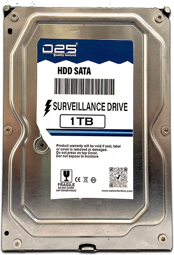 D25 D25 Video 1TB 3.5 Inches Internal Hard Disk Drive for CCTV Camera, DVR, Desktop 1 TB Surveillance Systems Silver SATA Internal Hard Disk Drive (HDD) (For SeagateOEM SATA 1TB Internal Desktop HDD | 1TB HDD FOR CCTV DVR)(Interface: SATA, Form Factor: 3.5 inch) - Flipkart Deal