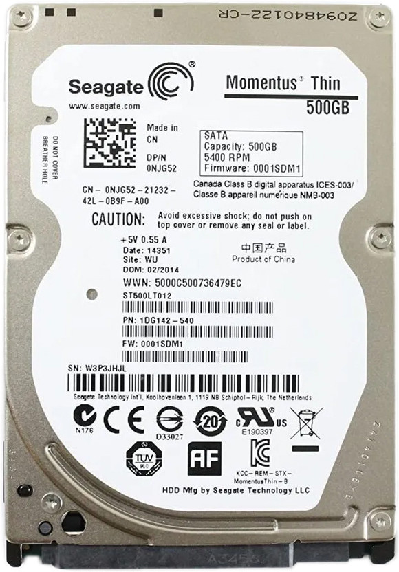 Seagate video 500 GB Laptop White, Silver SATA Internal Hard Disk Drive (HDD) (ST500MTP)(Interface: SATA, Form Factor: 2.5 Inch)