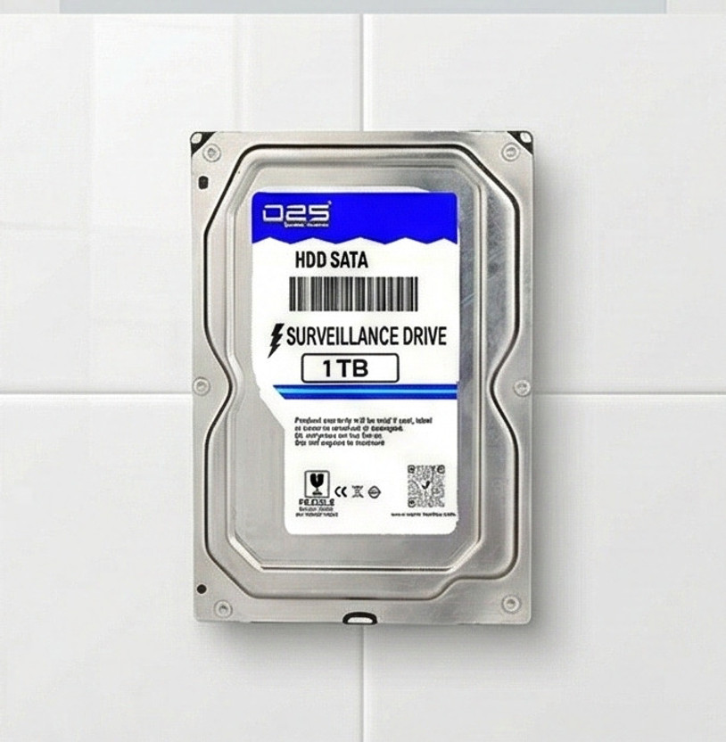 D25 Ultra Series 1TB Surveillance Hard Disk for All CCTV Camera DVR 1 TB Surveillance Systems Silver SATA Internal Hard Disk Drive (HDD) (Model S100 – 1TB Hard Disk for CCTV DVR | 2 Years Warranty)(Interface: SATA, Form Factor: 3.5 inch)